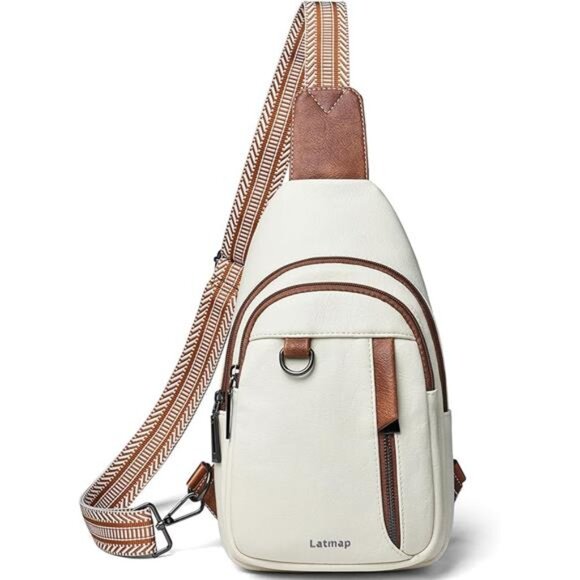 7L Sling Bag for Women Men Leather Small Sling Backpack Daypack Anti Theft - Picture 7 of 7